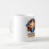 Resurrection Power Christian Cross Mugs Koffiemok (Voorkant links)