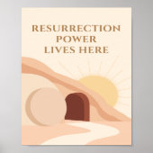 Resurrection Power Lives Here Easter 2026 Poster (Voorkant)