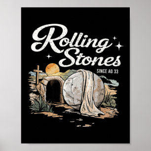 Resurrection Stone grafisch ontwerp met kruis Poster