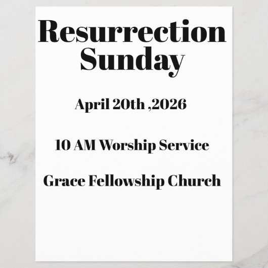  Resurrection Sunday Church Bulletin Cover Flyer (Voorkant)