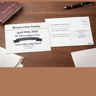 Resurrection Sunday Church Postcard Invite Briefkaart