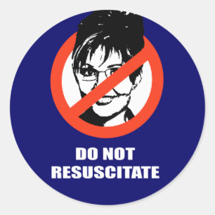 Resuscitate niet ronde sticker
