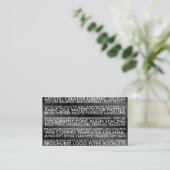 Resuze stijl - zwart visitekaartje (Staand voorkant)