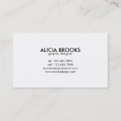 Resuze stijl - zwart visitekaartje (Achterkant)