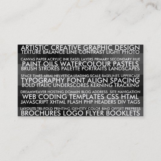 Resuze stijl - zwart visitekaartje (Voorkant)