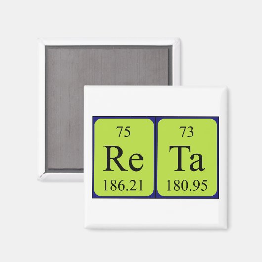 Reta periodiek table name magnet (Voorkant / Achterkant)