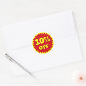 RETAIL BADGE - 10% KORTING RONDE STICKER (Envelop)