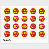 RETAIL BADGE - 25% KORTING RONDE STICKER (Vel)