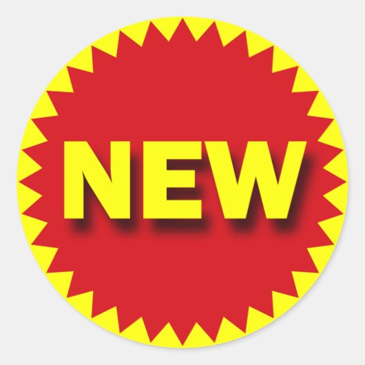 RETAIL BADGE - NIEUW RONDE STICKER (Voorkant)