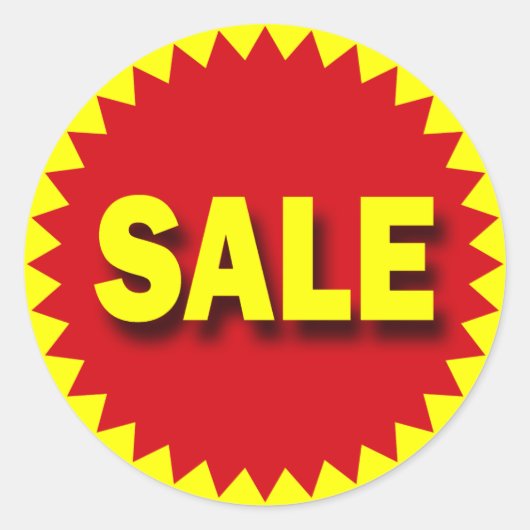 RETAIL BADGE - SALE RONDE STICKER (Voorkant)