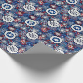 Retail Business 4 juli Fireworks Logo Tekst Cadeaupapier (Hoek)