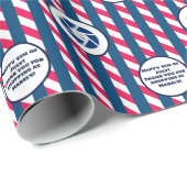 Retail Business 4 juli Gestreepte Logo Tekst Cadeaupapier (Rol Hoek)