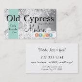 Retail Business met oude boom sociale media iconen Visitekaartje (Voorkant / Achterkant)