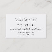 Retail Business met oude boom sociale media iconen Visitekaartje (Achterkant)