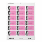Retail Juwelen luipaard Kant Parels Heart Pink Etiket (Full Sheet)
