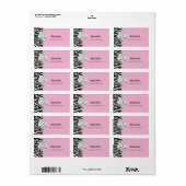 Retail Juwelen Zebra Kant Parels Hart Roze Etiket (Full Sheet)