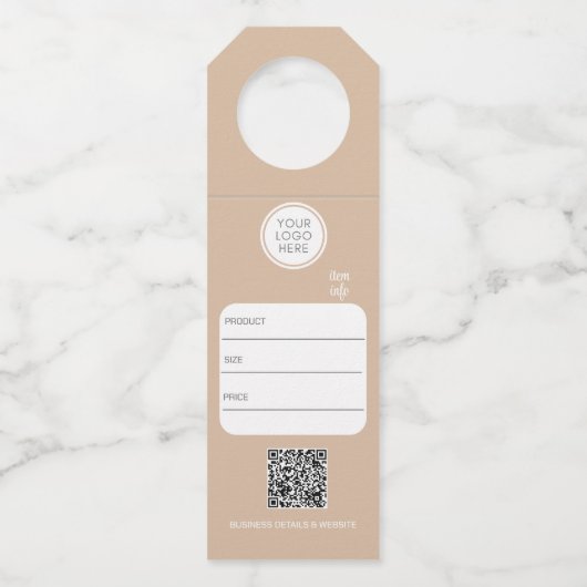 Retail Logo Bottle Hanger Labels (Voorkant)