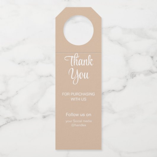 Retail Logo Bottle Hanger Labels (Achterkant)