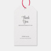 Retail Logo Hang Label Prijs Kleding Swing Labels Cadeaulabel (Achterkant)
