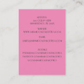 Retail Pink Retro 80's Miami Zonnebril Visitekaartje (Achterkant)