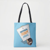 Retail Therapy Animal Hedgehog Sign Cartoon Tote Bag (Voorkant)