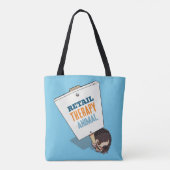 Retail Therapy Animal Hedgehog Sign Cartoon Tote Bag (Achterkant)