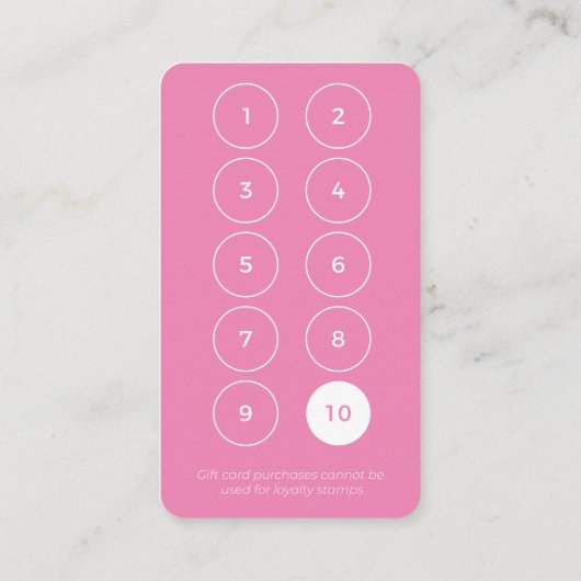 Retailkaarten en klantenkaarten voor Boutique Klantenkaartje (Achterkant)