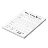 Retailservice/Notitieblok klantenbeloning Boutique Notitieblok (Linkerzijde)