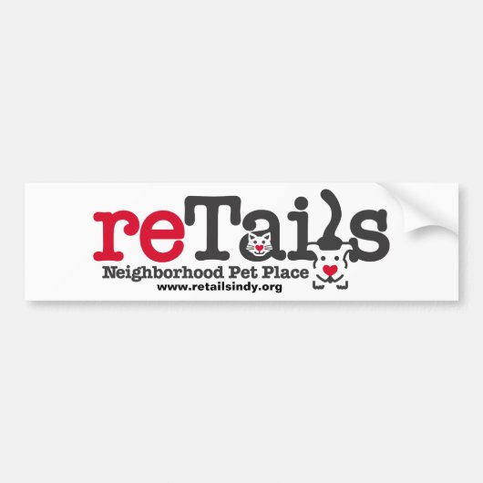 reTailsLogoRev, www.retailsindy.org Bumpersticker (Voorkant)