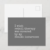 Retailtherapie Briefkaart (Voorkant / Achterkant)