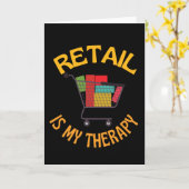 Retailtherapie is mijn therapie kaart (Gele Bloem)