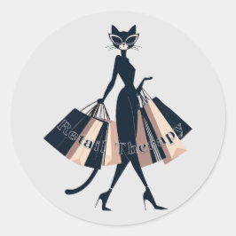 Retailtherapie Ronde Sticker