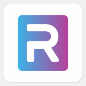 retarderen vierkante sticker (Voorkant)