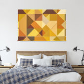 Retazos de Otoño: Abstracción Geométrica en Tonos  Canvas Afdruk (Insitu (Slaapkamer))
