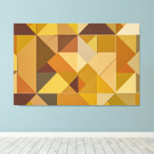 Retazos de Otoño: Abstracción Geométrica en Tonos  Canvas Afdruk (Insitu (Houten vloer))