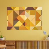 Retazos de Otoño: Abstracción Geométrica en Tonos  Canvas Afdruk (Insitu (Woonkamer))