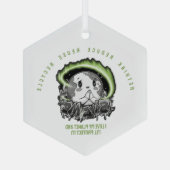 Rethink Reduce Reuse Recycle Save Earth Glas Ornament (Achterkant)