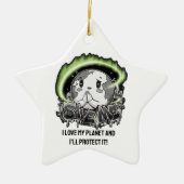 Rethink Reduce Reuse Recycle Save Earth Keramisch Ornament (Voorkant)