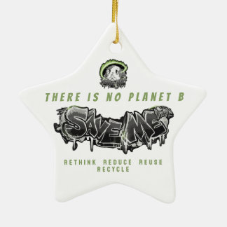 Rethink Reduce Reuse Recycle Save Earth Keramisch Ornament