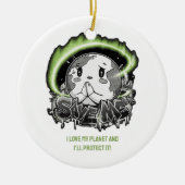 Rethink Reduce Reuse Recycle Save Earth Keramisch Ornament (Voorkant)