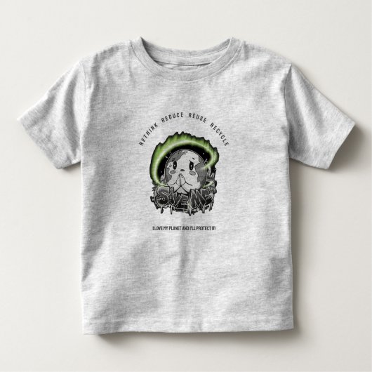 Rethink Reduce Reuse Recycle Save Earth Kinder Shirts (Voorkant)