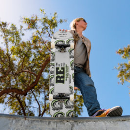 Rethink Reduce Reuse Recycle Save Earth Persoonlijk Skateboard
