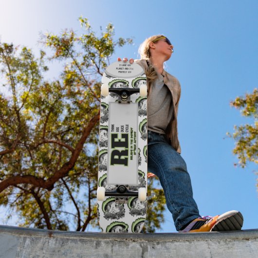 Rethink Reduce Reuse Recycle Save Earth Persoonlijk Skateboard (Buiten 1)