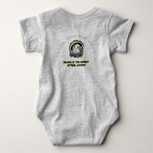 Rethink Reduce Reuse Recycle Save Earth Romper (Achterkant)