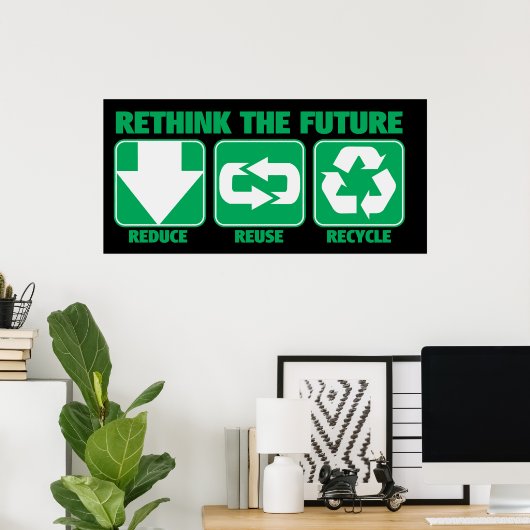 Rethink The Future, Recycle Poster (Thuiskantoor)