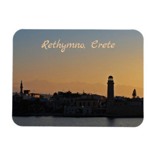 Rethymno Kreta Cityscape Sunset Magnet Magneet