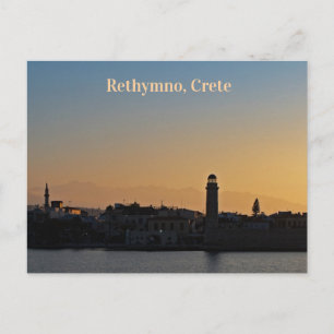 Rethymno Kreta Griekenland Sunset Briefkaart