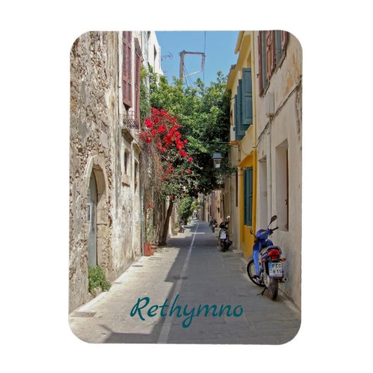 Rethymno Kreta Oude stad straten magneet (Verticaal)