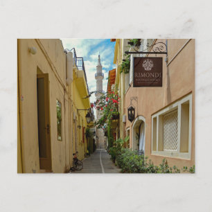 Rethymno Minaret Oude Stad Kreta Ansichtkaart Briefkaart
