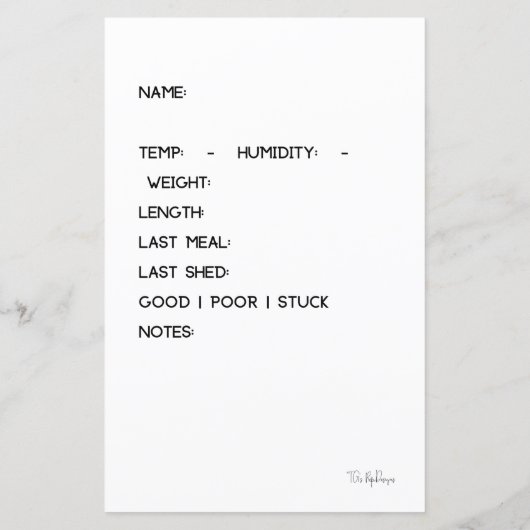 Reticulair Python-zorgblad (Achterkant)